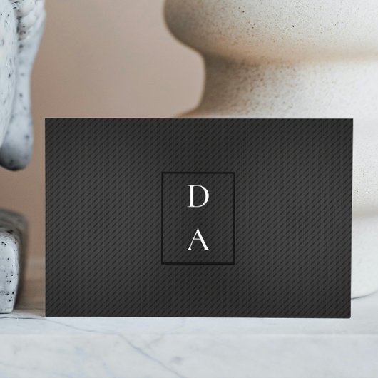 Modernes Schwarz Beruflich stilvoll kühl Visitenkarte