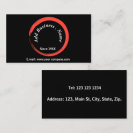 Modernes Schwarz Beruflich Visitenkarte