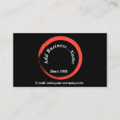 Modernes Schwarz Beruflich Visitenkarte (Vorderseite)