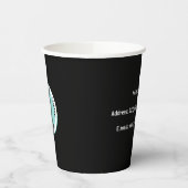 Modernes Schwarz/Blau Beruflich Pappbecher (Links)