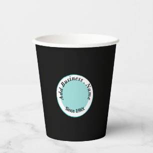 Modernes Schwarz/Blau Beruflich Pappbecher