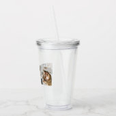 Modernes Schwarz | Collage Foto | Vater Bestes Ges Acryltrinkbecher (Links)