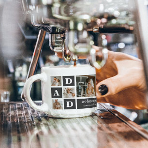 Modernes Schwarz   Collage Foto   Vater Bestes Ges Espressotasse