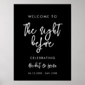 Modernes Schwarz Die Nacht vor dem Empfang Poster (Vorne)