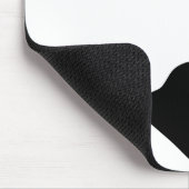 Modernes Schwarz Einfach Weiter Mousepad (Ecke)