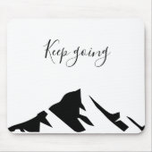 Modernes Schwarz Einfach Weiter Mousepad (Vorne)