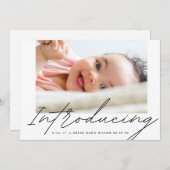 Modernes Schwarz Einführung handgeschriebenes Foto (Vorne/Hinten)