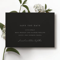 Modernes Schwarz | Elegante Minimalistische Moody 