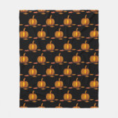 Modernes Schwarz | ERNTEDANK | Kürbis Fleecedecke (Vorderseite)