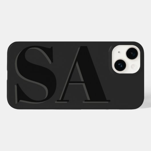 Modernes Schwarz Erstklassig zeitgemäß Case-Mate iPhone Hülle (Rückseite (Horizontal))