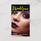 Modernes Schwarz-Gelb-Slogan mit Foto Image Luxury Visitenkarte (Vorderseite)