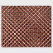 Modernes, schwarz-gelbes Schachbrett Geschenkpapier (Flach)