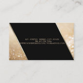 Modernes Schwarz, Glittery Bokeh, High Heel Visitenkarte (Rückseite)