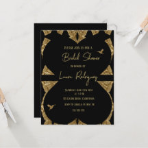 Modernes Schwarz-Gold-Brautparty laden