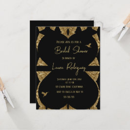 Modernes Schwarz-Gold-Brautparty laden