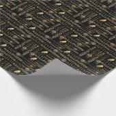 Modernes Schwarz-Gold-Chic-Adult Halloween Geschenkpapier (Ecke)