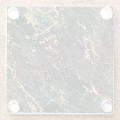 Modernes Schwarz-Gold-Marmor-Muster Glasuntersetzer (Rückseite)