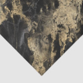 Modernes Schwarz-Gold-Marmor-Muster Seidenpapier (Detail)