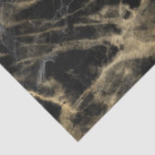 Modernes Schwarz-Gold-Marmor-Muster Seidenpapier (Detail)