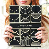 Modernes Schwarz/Gold-Minimalistisch Planer