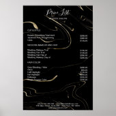 Modernes Schwarz-Gold-Preisschild Poster (Vorne)