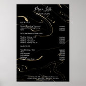Modernes Schwarz-Gold-Preisschild Poster (Vorne)