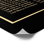 Modernes Schwarz-Gold-Weiß-Hochzeitsstift 12 Poster (Ecke)