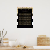 Modernes Schwarz-Gold-Weiß-Hochzeitsstift 12 Poster (Küche)