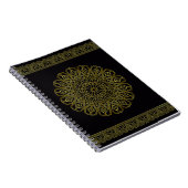 Modernes Schwarz-Golden Arabesque-Design-Notebook Notizblock (Rechte Seite)