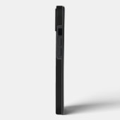 Modernes Schwarz-Grau-Monogramm Case-Mate iPhone Hülle (Rückseite / Links)