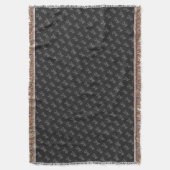 Modernes Schwarz-Grau-Monogramm Decke (Vorderseite Vertikal)