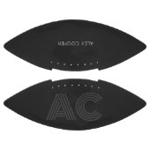 Modernes Schwarz-Grau-Monogramm Football (Paneele)