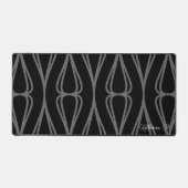 Modernes Schwarz-Grau-Muster Schreibtischunterlage (Vorderseite)