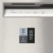 Modernes Schwarz & Grau Save the Date Magnet (In Situ (Geschirrspüler))