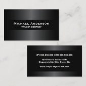 Modernes, schwarz-graues, dunkles berufliches visitenkarte (Vorne/Hinten)