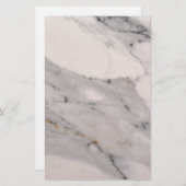 Modernes, schwarz-graues Marmormuster Briefpapier (Vorne/Hinten)