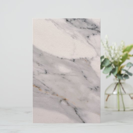 Modernes, schwarz-graues Marmormuster Briefpapier (Stehend Vorderseite)