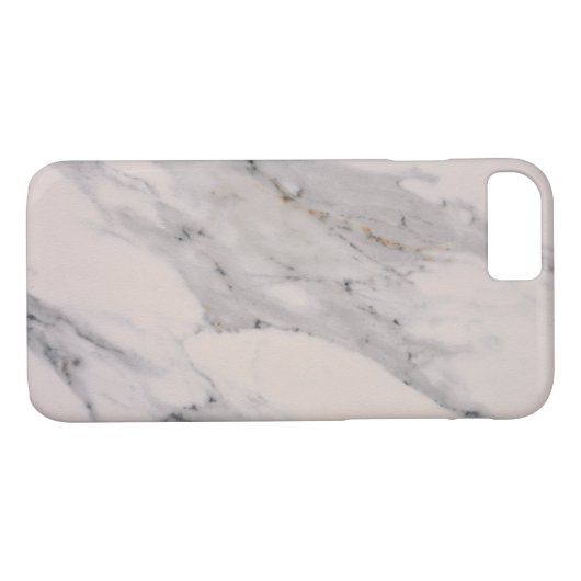 Modernes, schwarz-graues Marmormuster Case-Mate iPhone Hülle (Rückseite (Horizontal))