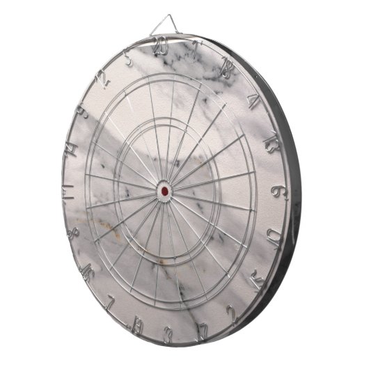 Modernes, schwarz-graues Marmormuster Dartscheibe (Vorderseite rechts)