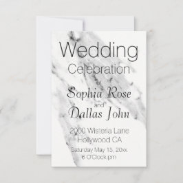 Modernes schwarz-graues Marmormuster Einladung