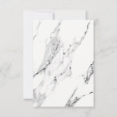 Modernes schwarz-graues Marmormuster Einladung (Rückseite)
