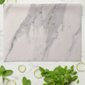 Modernes, schwarz-graues Marmormuster Geschirrtuch (Gefaltet)