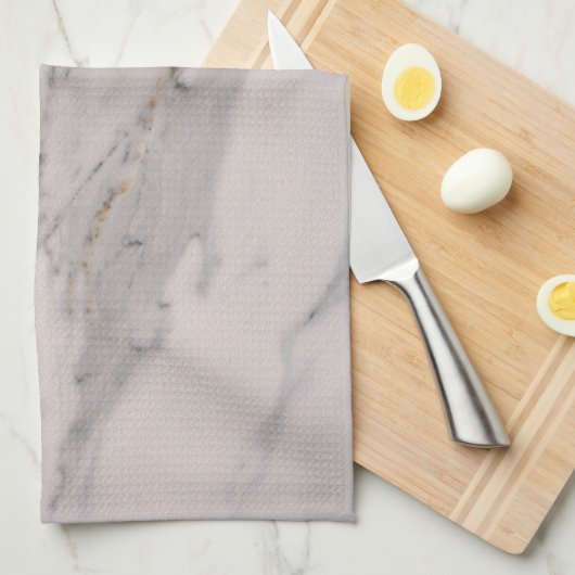 Modernes, schwarz-graues Marmormuster Geschirrtuch (Viertel Falte)