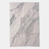 Modernes, schwarz-graues Marmormuster Geschirrtuch (Vertikal)