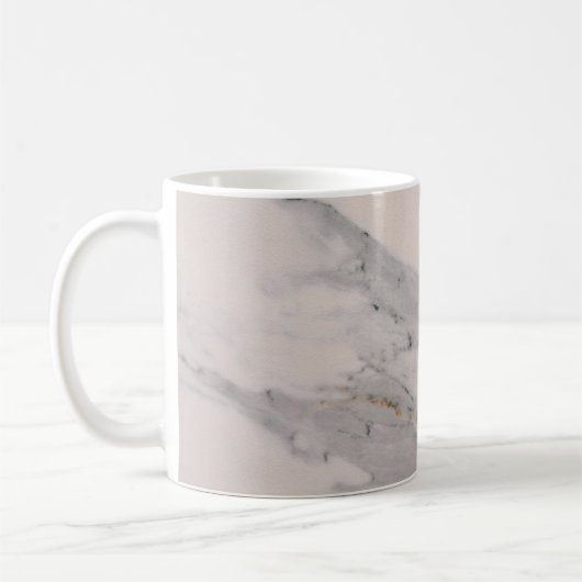 Modernes, schwarz-graues Marmormuster Kaffeetasse (Links)