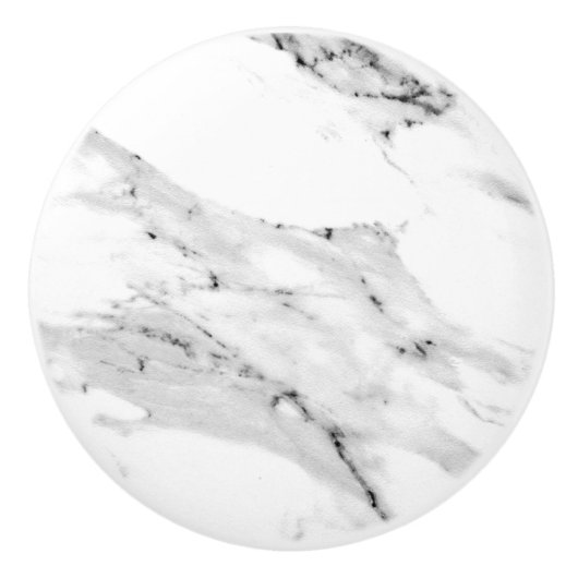 Modernes schwarz-graues Marmormuster Keramikknauf (Vorderseite)