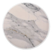 Modernes, schwarz-graues Marmormuster Keramikknauf (Vorderseite)