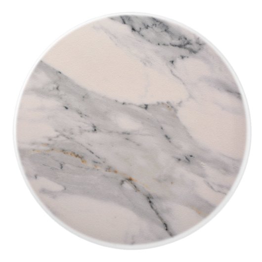 Modernes, schwarz-graues Marmormuster Keramikknauf (Vorderseite)