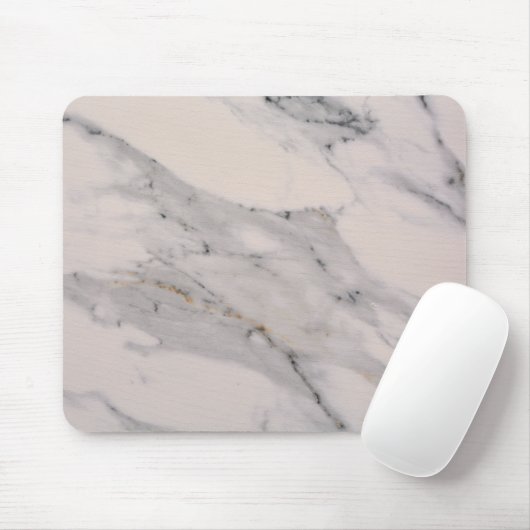 Modernes, schwarz-graues Marmormuster Mousepad (Mit Mouse)