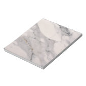 Modernes, schwarz-graues Marmormuster Notizblock (Rotiert)